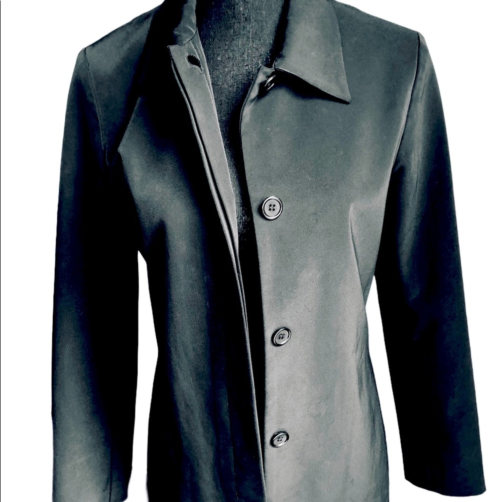 Theory black pea coat size SM